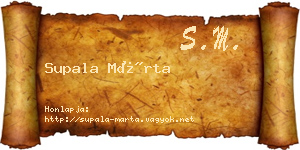 Supala Márta névjegykártya